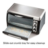6 Slice Easy Clean Black Toaster Oven with Convection