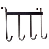 15-11/16 in. Satin Nickel Over-the-Door Smooth Hook Rack - Super Arbor