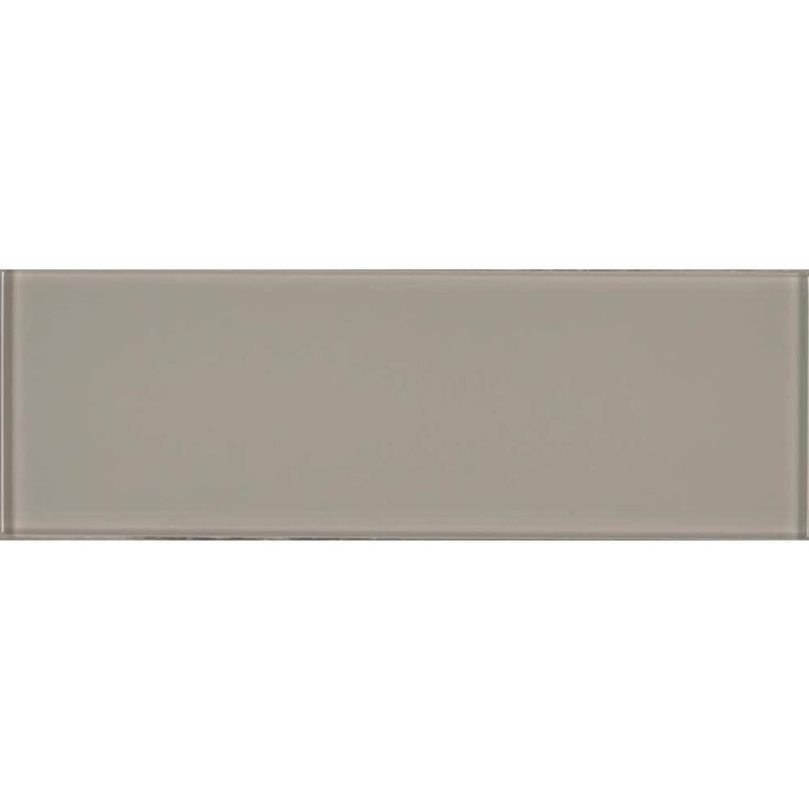 MSI Pebble 3 in. x 9 in. x 8mm Glossy Glass Gray Subway Tile (3.8 sq. ft. /case)