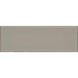 MSI Pebble 3 in. x 9 in. x 8mm Glossy Glass Gray Subway Tile (3.8 sq. ft. /case)