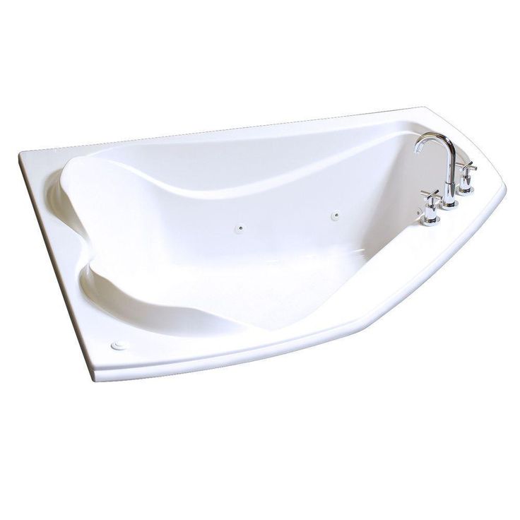 Cocoon 60 in. Acrylic End Drain Corner Drop-in Whirlpool Bathtub in White