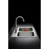 Verse Drop-In Stainless Steel 33 in. 4-Hole Double Bowl Kitchen Sink - Super Arbor
