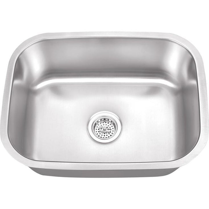 Undermount 23 in. 16-Gauge Stainless Steel Bar Sink in Brushed Stainless