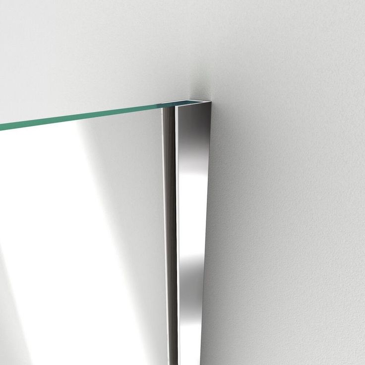 DreamLine Unidoor Plus 45.5–46 in. W x 72 in. H Frameless Hinged Shower Door, Brushed Nickel