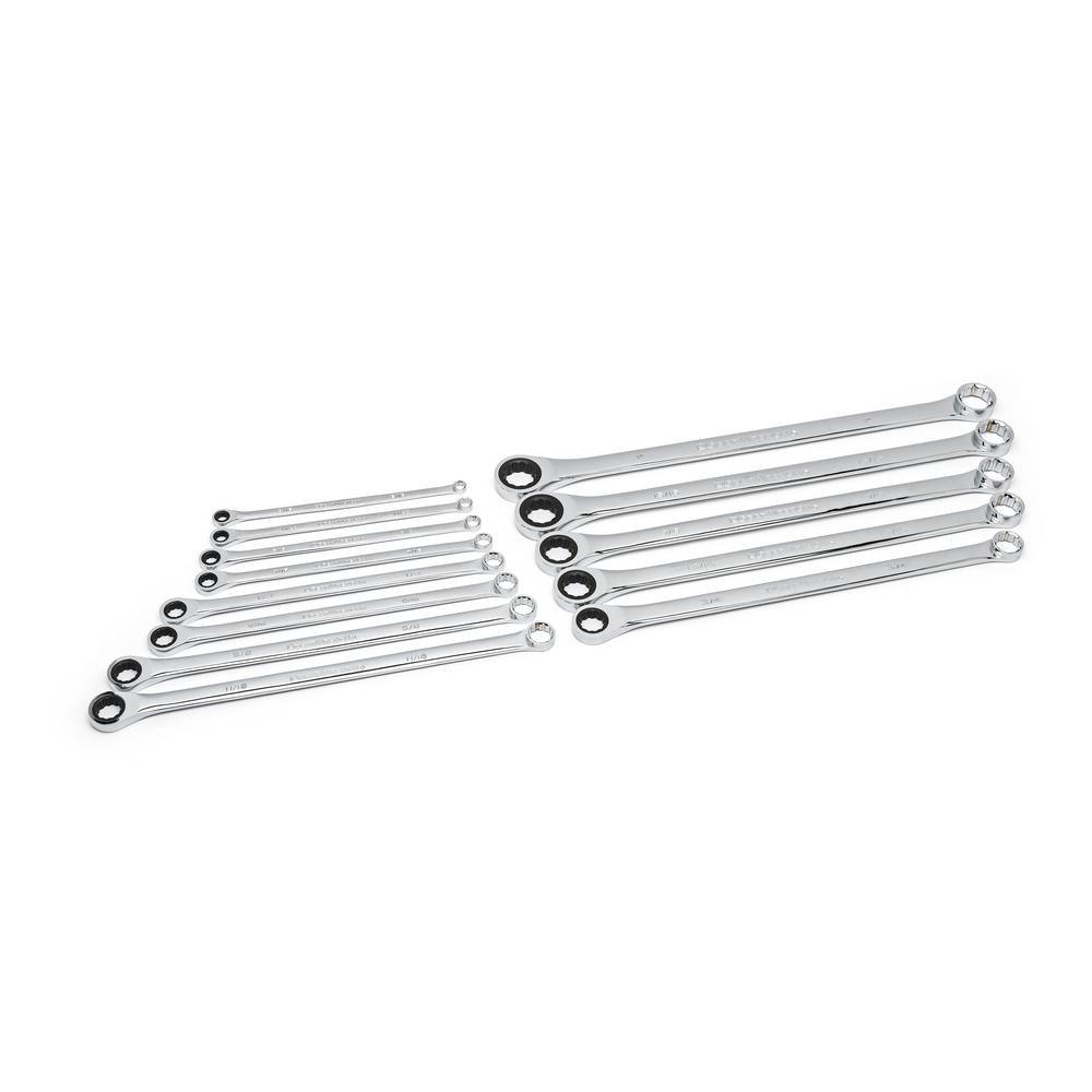 SAE XL GearBox Double Box Ratcheting Wrench Set (13-Piece) - Super Arbor