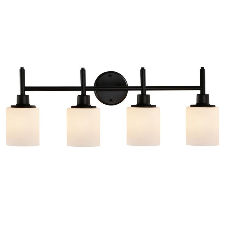 Aubrey 4-Light Matte Black Vanity Light