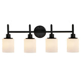 Aubrey 4-Light Matte Black Vanity Light
