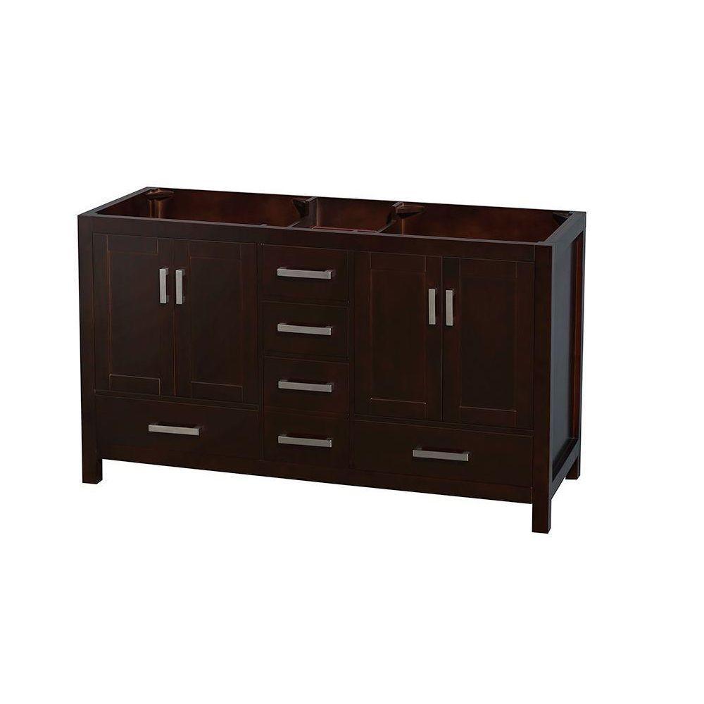 Sheffield 59 in. Double Vanity Cabinet Only in White - Super Arbor