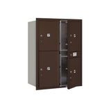 3700 Horizontal Series 3-Parcel Locker Recessed Mount Mailbox - Super Arbor
