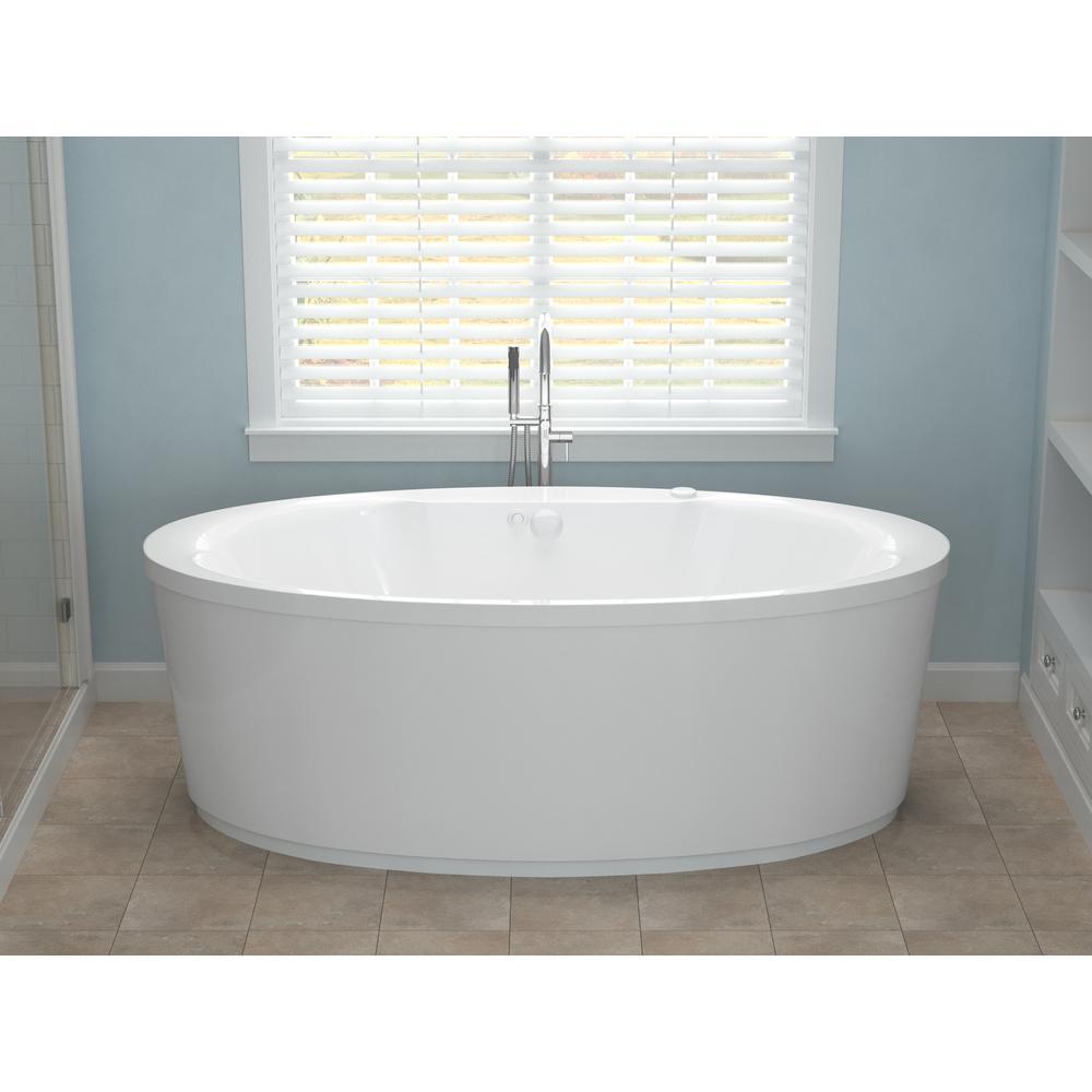 Sunstone 5.7 ft. Acrylic Flatbottom Air Bath Tub in White - Super Arbor