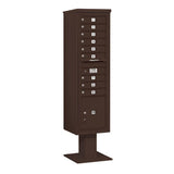 3400 Series Black Mount 4C Pedestal Mailbox with 20 MB1 Doors/2 PL - Super Arbor