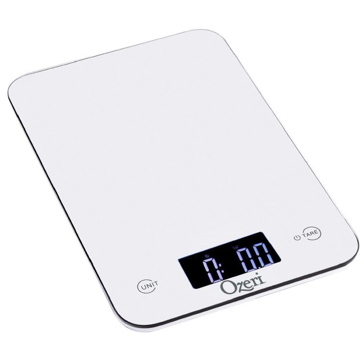 Touch Professional Digital Kitchen Scale (12 lbs. Edition), Tempered Glass in Elegant Black