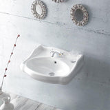 Nameeks 1837 Wall Mounted Bathroom Sink in White