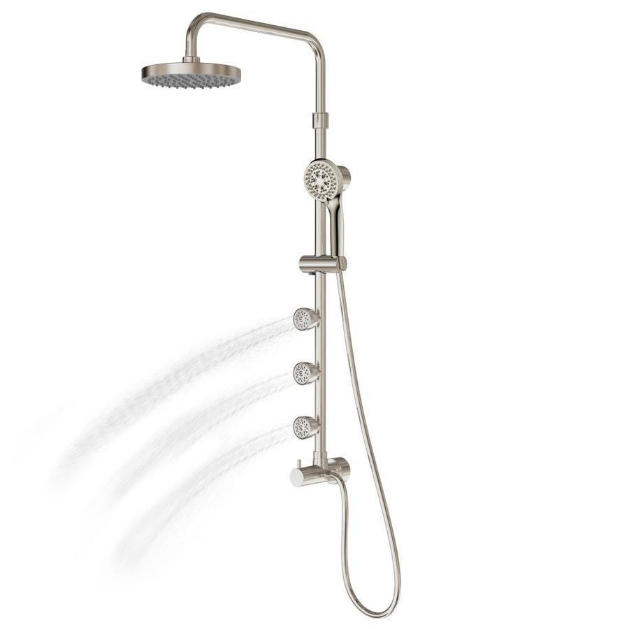PULSE Lanikai Brushed-Nickel 3-Spray Shower Bar System