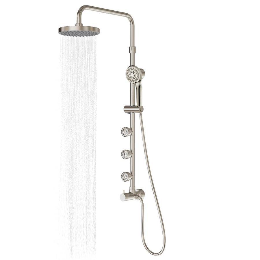 PULSE Lanikai Brushed-Nickel 3-Spray Shower Bar System