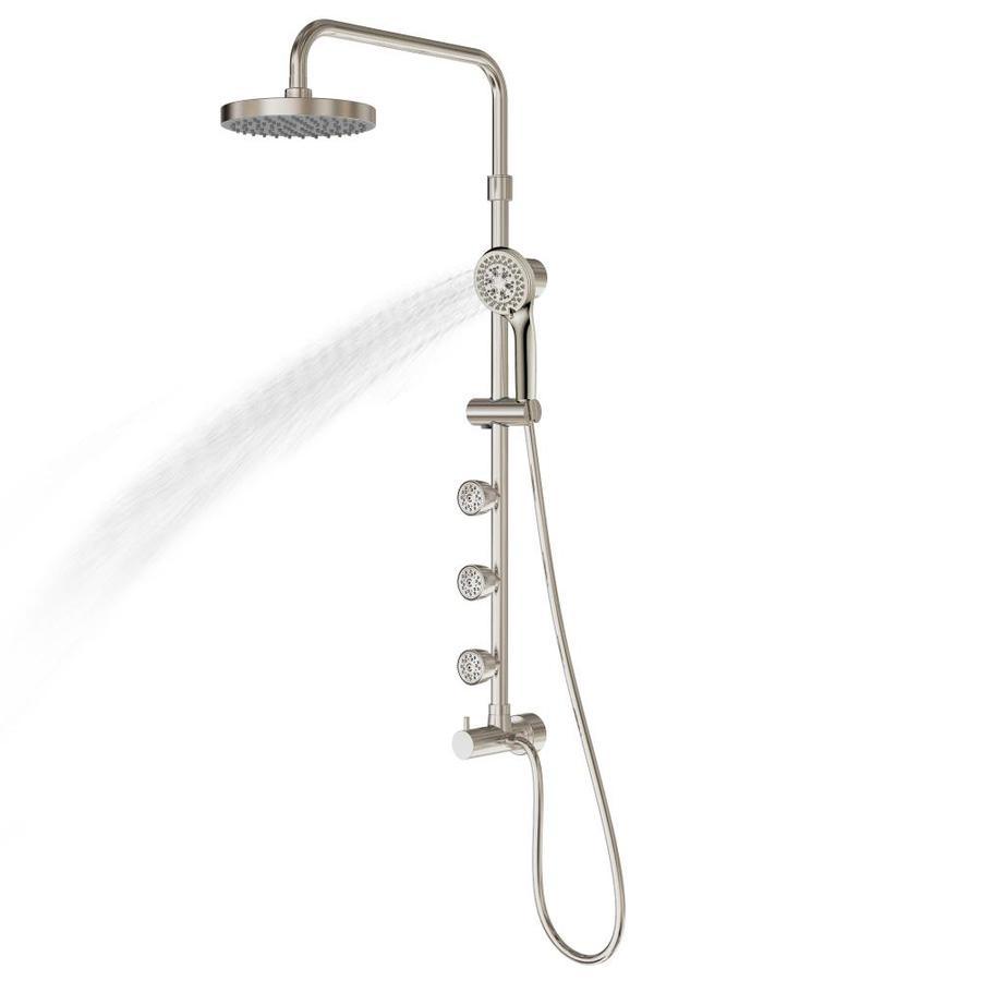 PULSE Lanikai Brushed-Nickel 3-Spray Shower Bar System