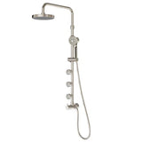 PULSE Lanikai Brushed-Nickel 3-Spray Shower Bar System