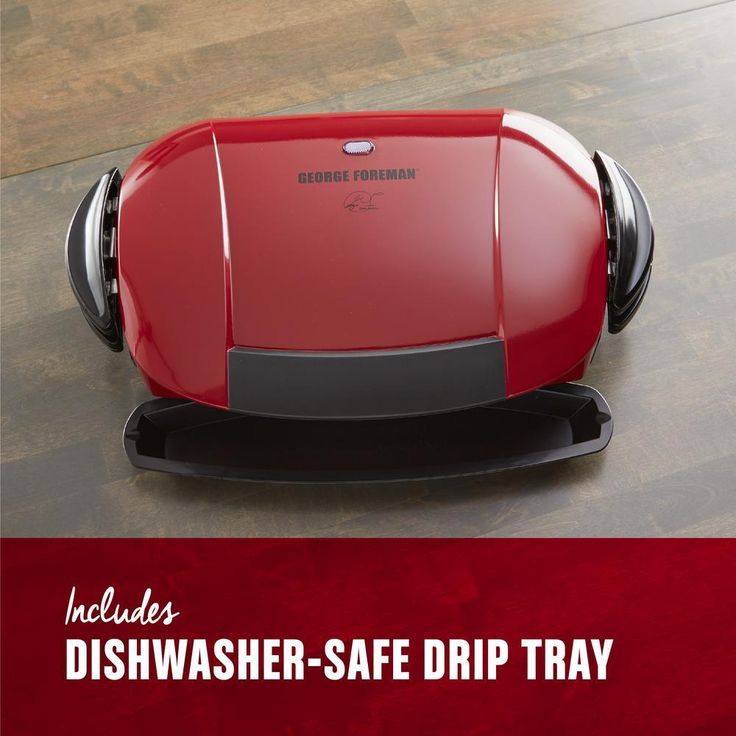 103 sq. in. Red Indoor Grill with Removable Plates