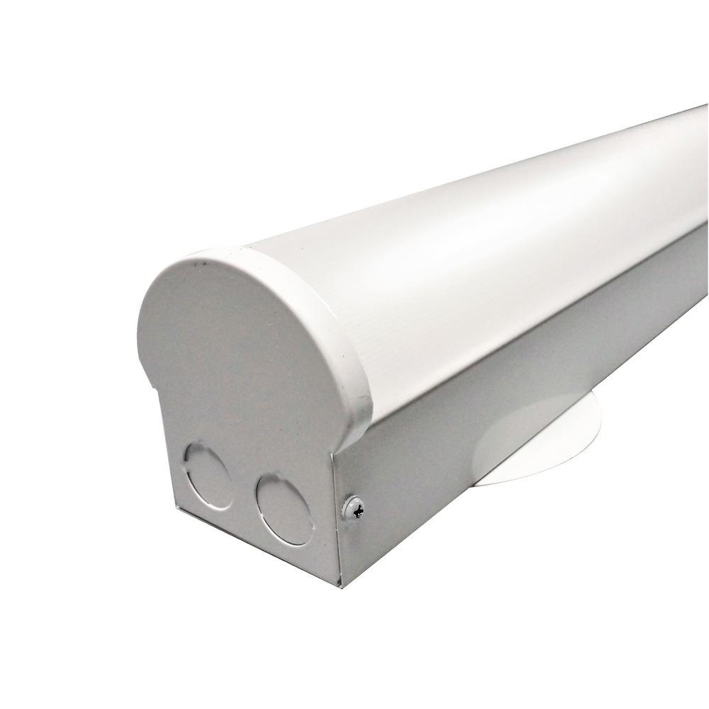 8 ft. 600-Watt Equivalent White Integrated LED Linear Strip Light in 3500K - Super Arbor