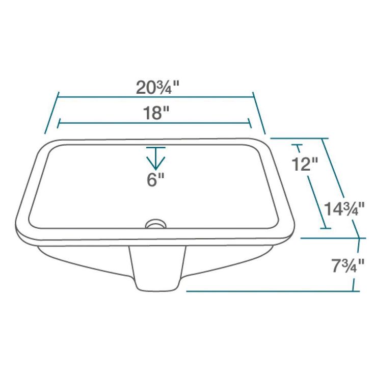 MR Direct Undermount Porcelain Bathroom Sink in White with Pop-Up Drain in Brushed Nickel
