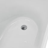 69 in. Acrylic Double Slipper Clawfoot Non-Whirlpool Bathtub in Glossy Black - Super Arbor