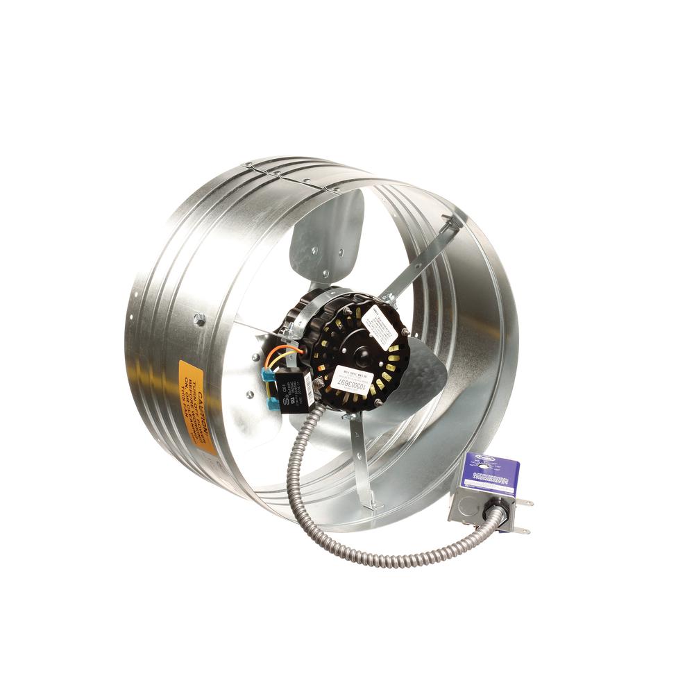 1450 CFM SIlver Electric Powered Gable Mount Electric Attic Fan - Super Arbor