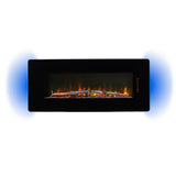 Winslow 42 in. Wall-Mount/Tabletop Linear Electric Fireplace in Black - Super Arbor