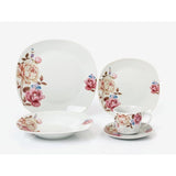 Porcelain 20-Piece Square Dinnerware Set Service for 4