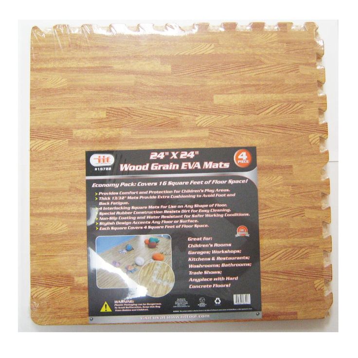 Interlocking Wood Effect Mats Eva Soft Foam Exercise Floor Gym Office Mat Puzzle