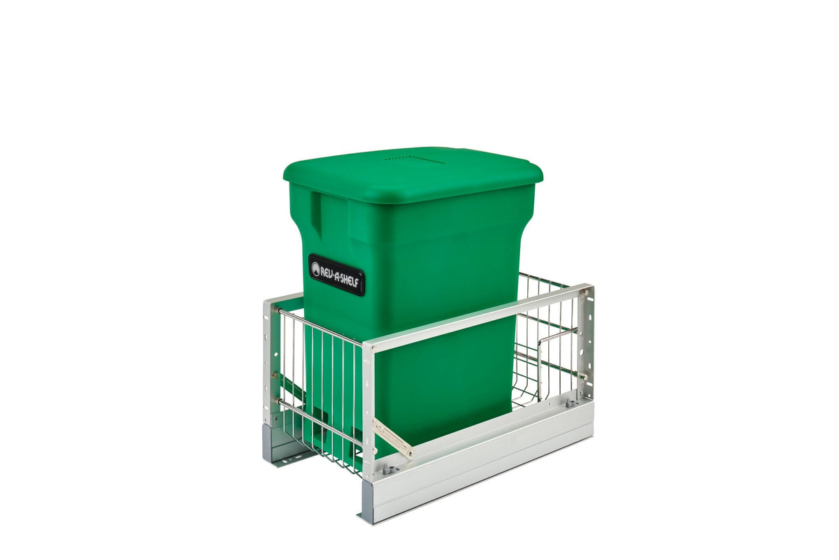 Rev-A-Shelf 24-Quart Plastic Soft-Close Pull-Out Trash Can