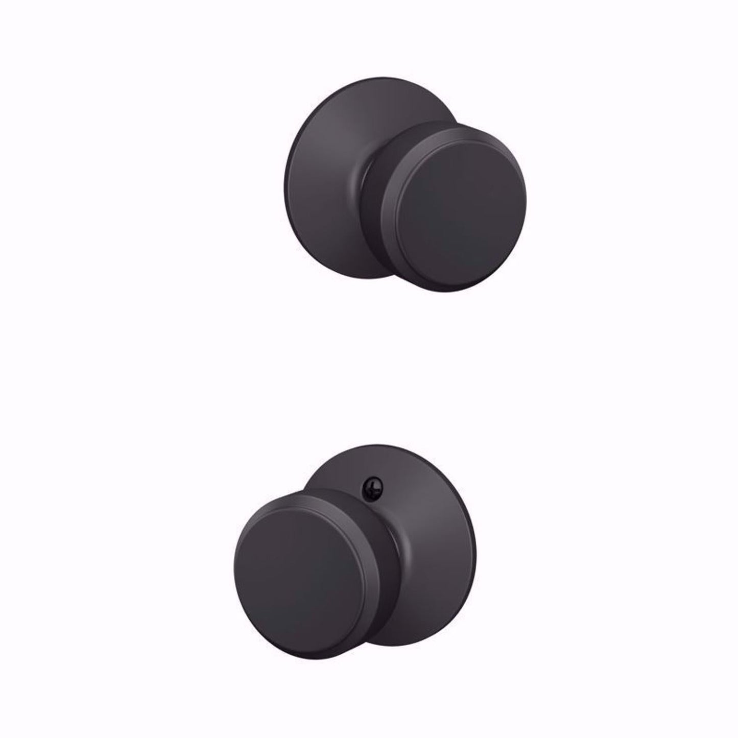Schlage Bowery Matte Black Privacy Knob – Right or Left Handed
