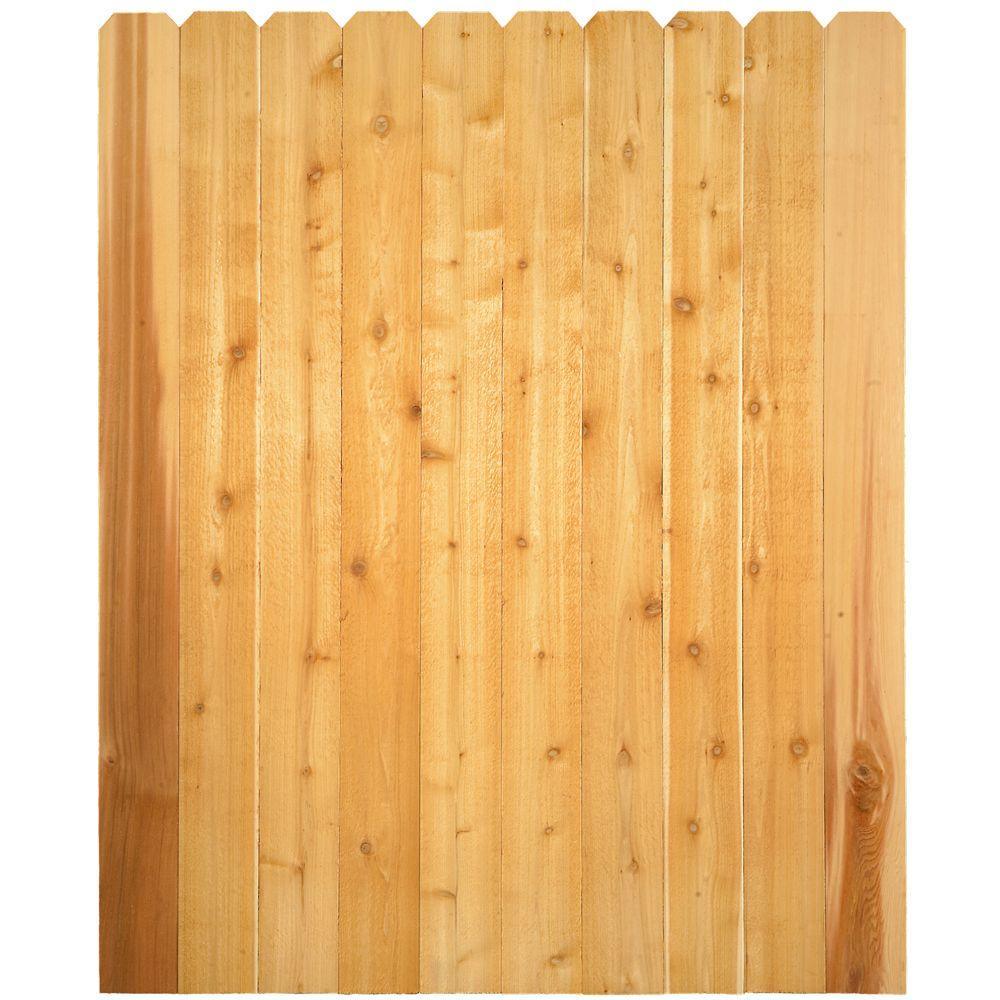 5/8 in. x 5-1/2 in. x 6 ft. Western Red Cedar #1 Dog-Ear Fence Picket (10-Pack) - Super Arbor