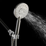 3-Spray 4.75 in. Single Wall Mount Handheld Adjustable Shower Head in Brushed Nickel - Super Arbor