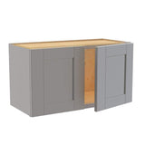 Home Decorators Collection Washington Veiled Gray Plywood Shaker Stock Assembled Wall Kitchen Cabinet 12 in. x 15 in. x 24 in. Soft Close
