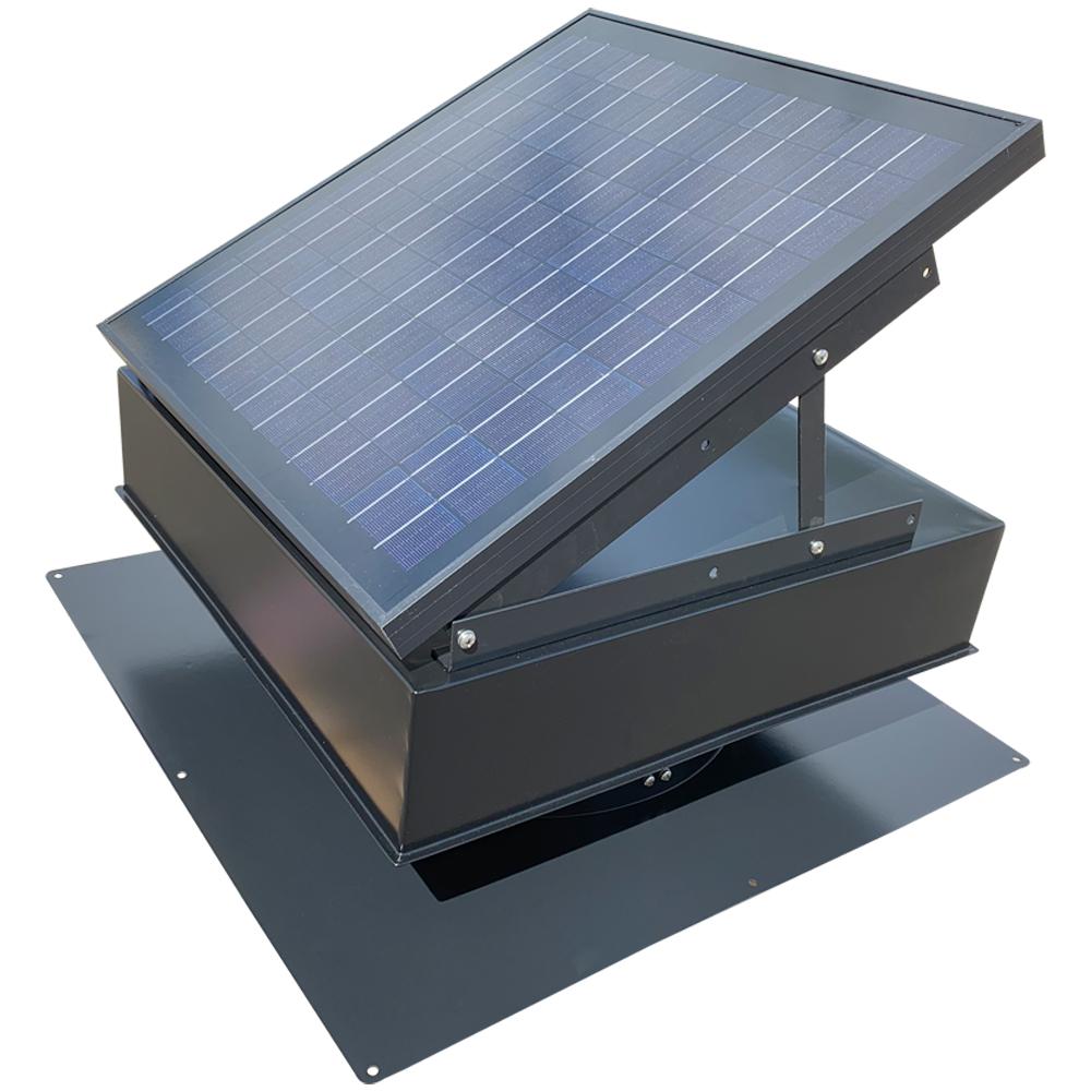 25-Watt 1420 CFM Gray Solar Powered Attic Fan - Super Arbor