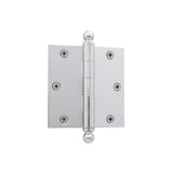 3.5 in. Ball Tip Residential Hinge with Square Corners in Antique Brass - Super Arbor