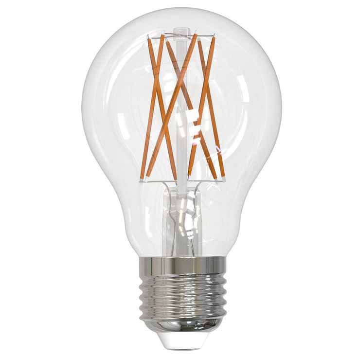 Bulbrite 75-Watt Equivalent A19 Clear Dimmable Edison LED Light Bulb Soft White (2-Pack)