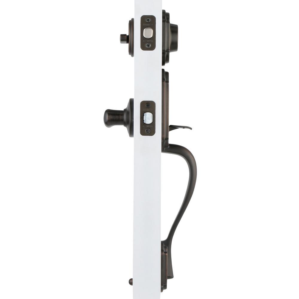 Arlington Venetian Bronze Single Cylinder Door Handleset with Tustin Door Lever Featuring SmartKey Security - Super Arbor