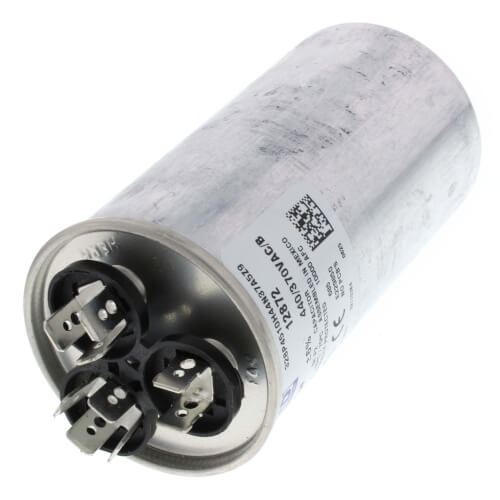 Lennox 89M83 capacitor - detail view (Voltage: 440v; MFD: 45/10)