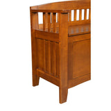 4-Gun Solid Wood Entryway Gun Cabinet Concealment Bench in Medium Cherry - Super Arbor