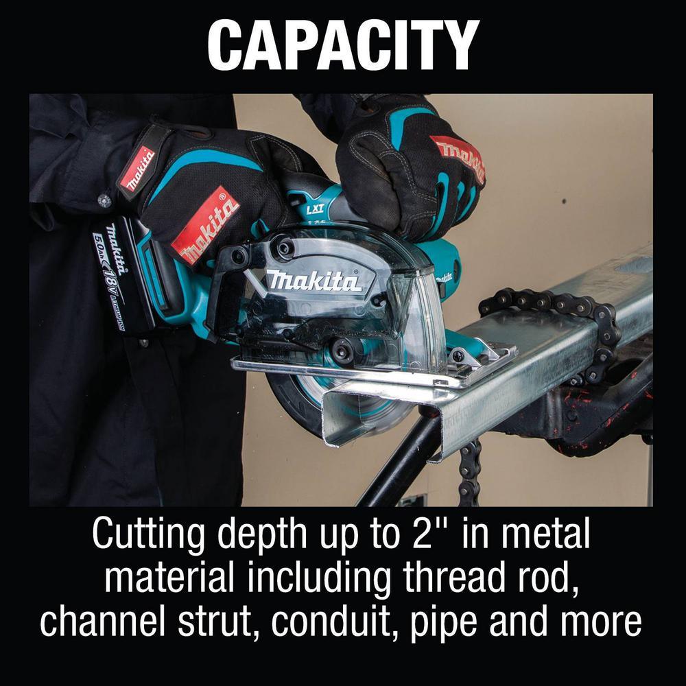 18-Volt 5-3/8 in. 5.0 Ah LXT Lithium-Ion Cordless Metal Cutting Saw Kit with Electric Brake and Chip Collector - Super Arbor