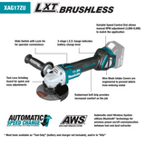 Makita 18V LXT Brushless 4-1/2 in. / 5 in. Cordless Cut-Off/Angle Grinder with Electric Brake and AWS (Tool Only)