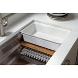 Prolific Workstation Undermount Stainless Steel 33 in. Single Bowl Kitchen Sink Kit with Accessories - Super Arbor