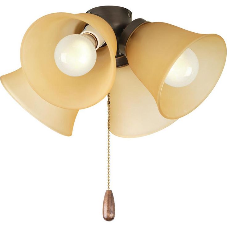 Fan Light Kits Collection 4-Light Antique Bronze Ceiling Fan Light Kit