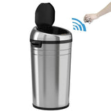 iTouchless 18-Gallon Stainless Steel Metal Touchless Trash Can with Lid