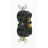 20 Amp Commercial Grade Duplex Outlet, Black - Super Arbor