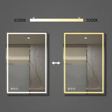 24in x 36in Frameless Led Lighted Bathroom Wall Mounted Mirror