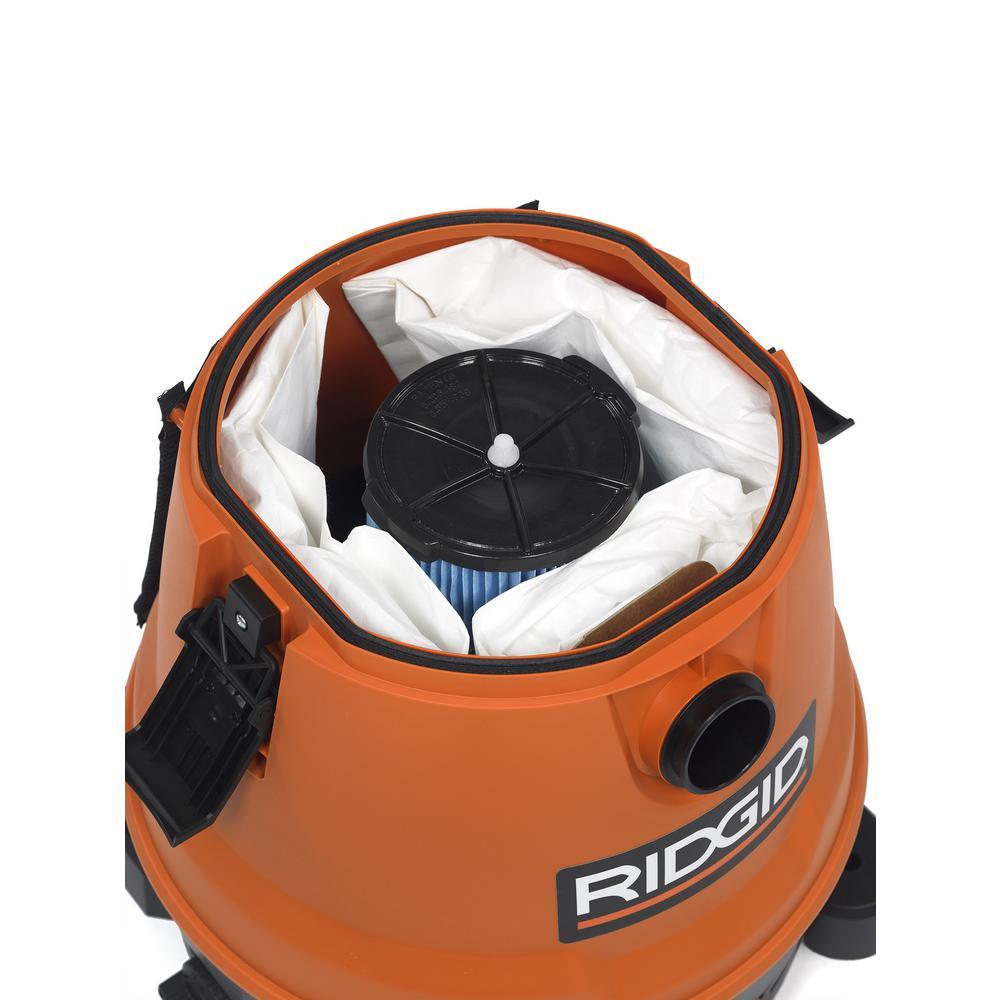 High-Efficiency Size A Dust Bags for 12 Gal. to 16 Gal. RIDGID Wet/Dry Vacs (2-Pack) - Super Arbor
