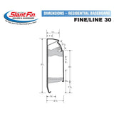 Fine/Line 30 2 ft. Hydronic Baseboard Heating Enclosure Only in Nu-White - Super Arbor