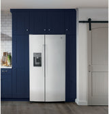GE 25.3 cu. ft. Side-by-Side Refrigerator in Fingerprint Resistant Stainless Steel, GSS25GYPFS